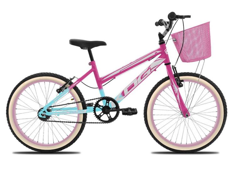 Imagem de Bicicleta Aro 20 Infantil Feminina  KOG Retro Com Cestinha