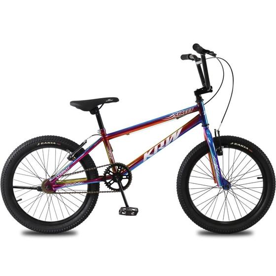 Imagem de Bicicleta Aro 20 KRW BMX Cross V-Brake Sem Marchas Rainbow