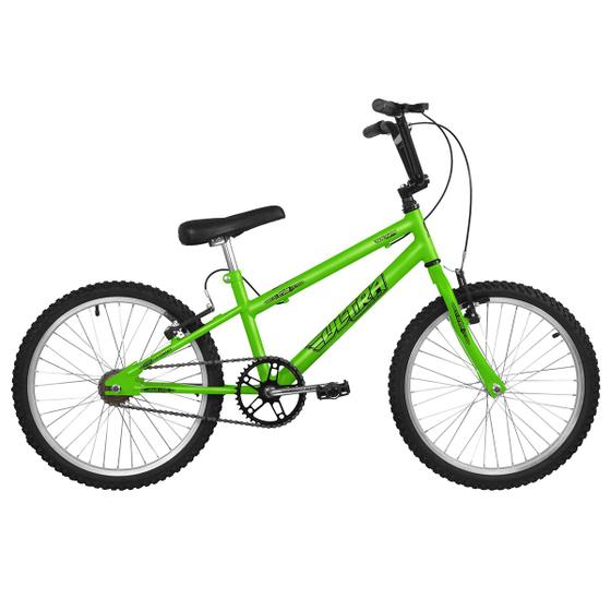 Bicicleta Ultra Bikes Pro Tork Rebaixada Aro 20 Rígida 1 Marcha - Branco/verde