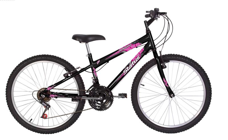 Bicicleta Status Bike Belíssima Aro 24 Rígida 18 Marchas - Preto