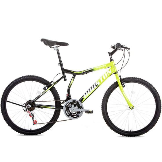 Bicicleta Aro 24 Com 21 Marchas Freio V-Brake Amarelo/preto - Atlantis ...