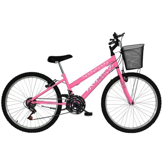 Menor preço em Bicicleta Aro 24 Feminina 18 Marchas Freio V-Brake