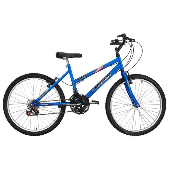 Bicicleta Ultra Bikes Chrome Aro 24 Rígida 18 Marchas - Azul