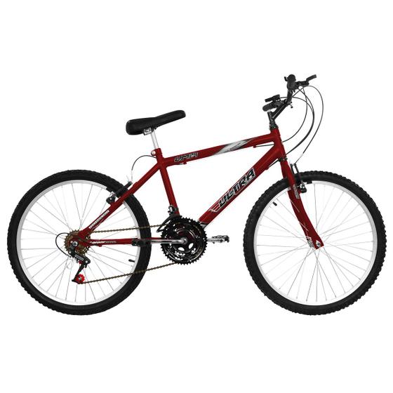 Bicicleta ultra bikes bicolor aro 24 18 marchas rosa e branca