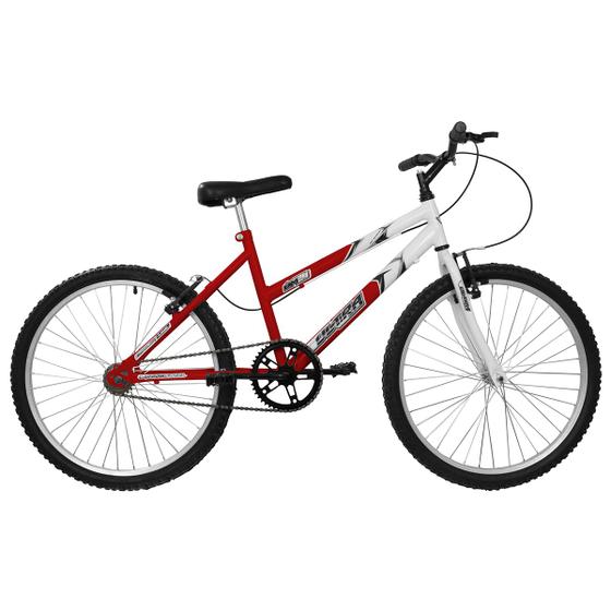 Bicicleta Ultra Bikes Pro Tork Aro 24 Rígida 18 Marchas - Branco/vermelho