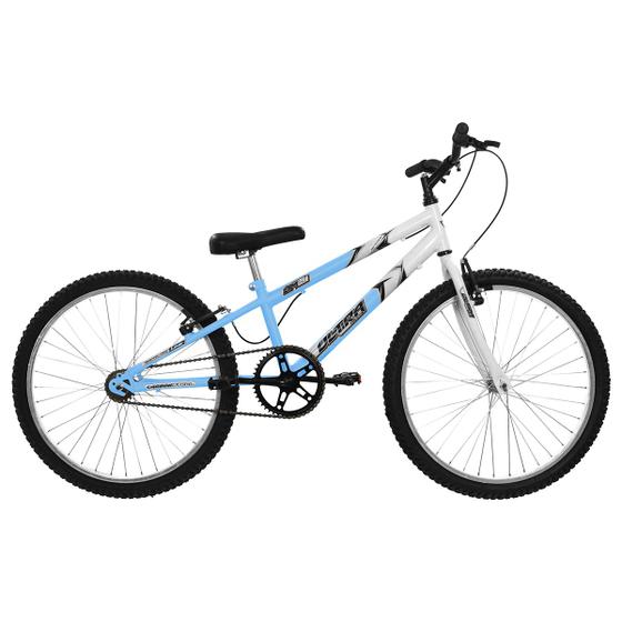 Bicicleta Ultra Bikes Pro Tork Rebaixada Aro 24 Rígida 18 Marchas - Azul/branco