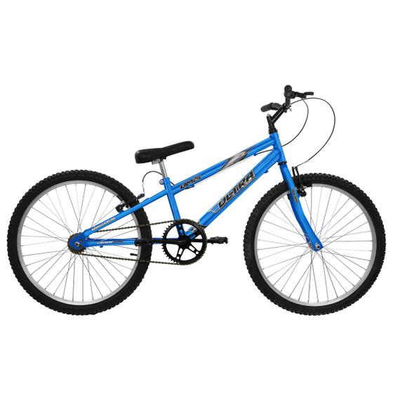 Bicicleta Ultra Bikes Chrome Line Rebaixada Aro 24 Rígida 18 Marchas - Azul