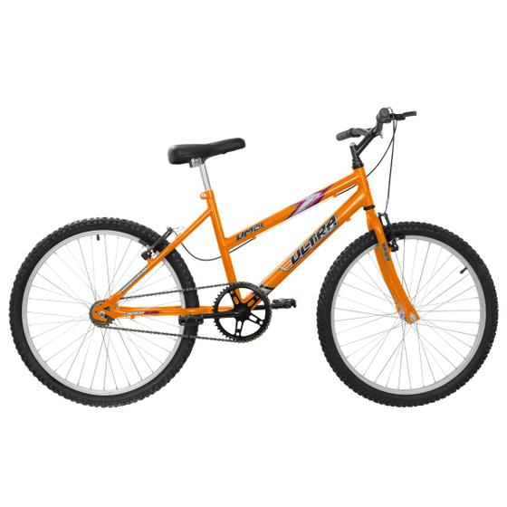 Bicicleta Ultra Bikes Pro Tork Aro 24 Rígida 18 Marchas - Branco/laranja