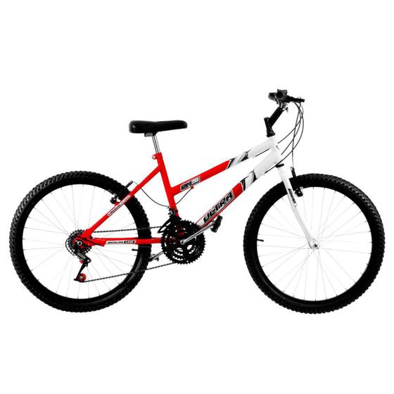 Bicicleta Ultra Bikes Pro Tork Aro 26 Rígida 18 Marchas - Branco/vermelho