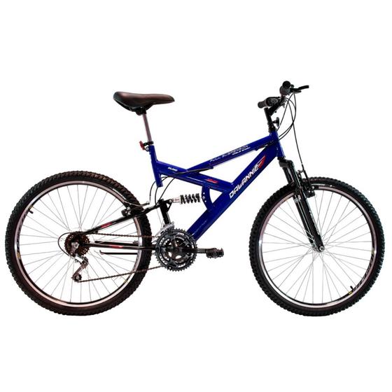 Bicicleta Dalannio Bike Max 260 Aro 26 Full Suspensão 18 Marchas - Azul