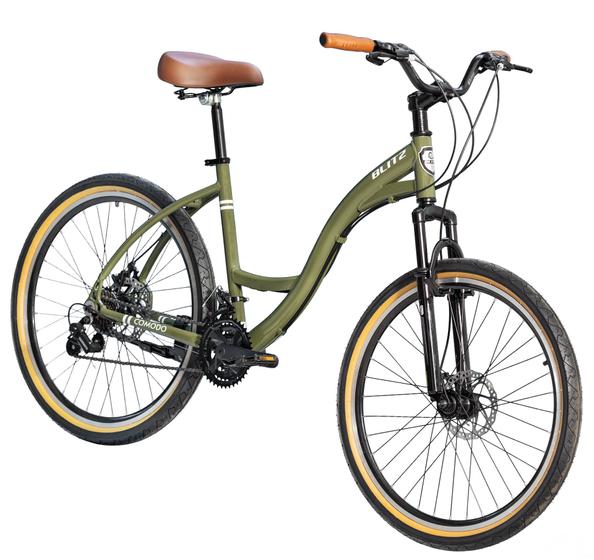 Bicicleta Aro 26 Blitz Comodo Alumínio Shimano 21v Urbana Menor preço em Bicicleta Aro 26 Blitz Comodo Alumínio Shimano 21v Urbana