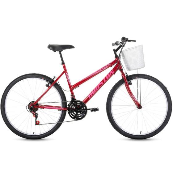 Imagem de Bicicleta aro 26 com 21 marchas freio V-Brake com cesta - FOXER MAORI - Houston