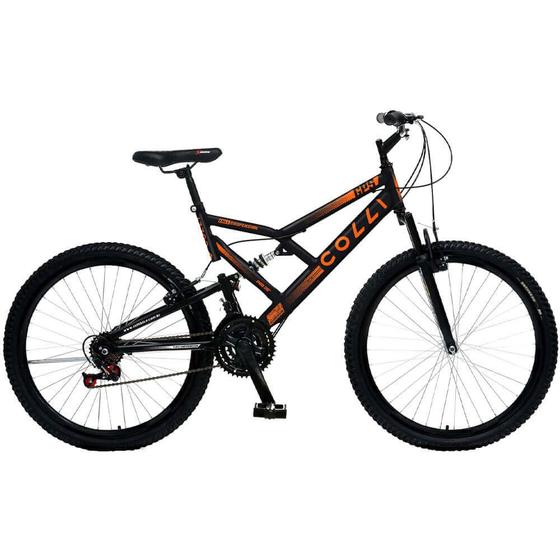 Bicicleta Colli Bike Gps Aro 26 Full Suspensão 21 Marchas - Preto