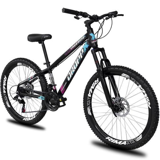 Bicicleta aro 26 Dropp Freeride grau Alumínio 21 Marchas Freios a disco ...