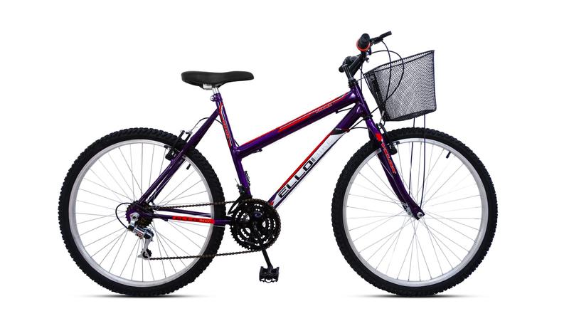 Bicicleta Aro 26 Feminina 21 Marchas Velox Violeta - Ello Bike Menor preço em Bicicleta Aro 26 Feminina 21 Marchas Velox Violeta - Ello Bike