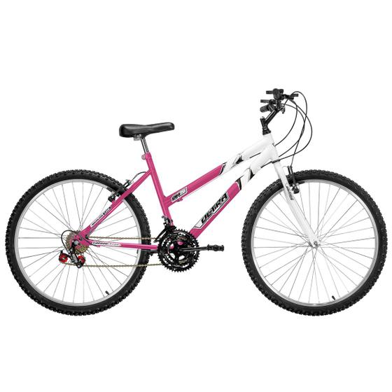 Imagem de Bicicleta Aro 26 Feminina Bicolor 18 Marchas Aço Carbono Ultra Bikes