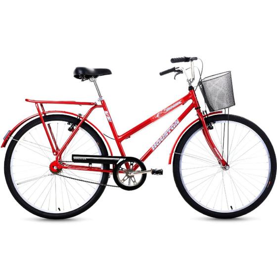 Bicicleta Houston Onix Aro 26 Rígida 1 Marcha - Vermelho
