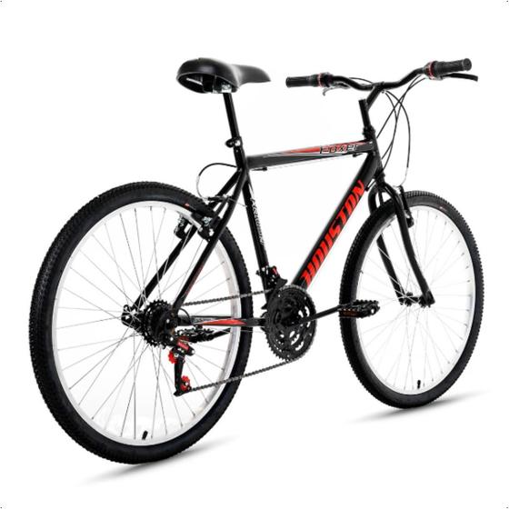 Bicicleta Aro 26 Houston Passeio Com 21 Marchas Foxer Hammer Cor Preto/vermelho Tamanho Do Quadro Rígido Unico Menor preço em Bicicleta Aro 26 Houston Passeio Com 21 Marchas Foxer Hammer Cor Preto/vermelho Tamanho Do Quadro Rígido Unico