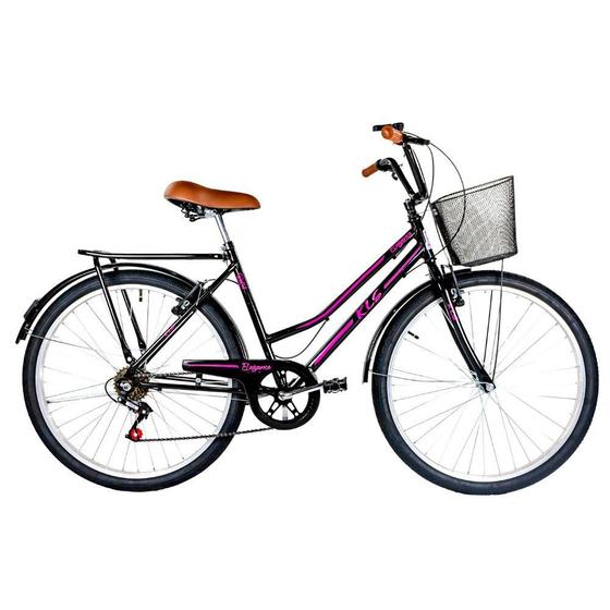 Bicicleta Aro 26 Kls Retro Sport Freio V-Brake 6 Marchas Menor preço em Bicicleta Aro 26 Kls Retro Sport Freio V-Brake 6 Marchas