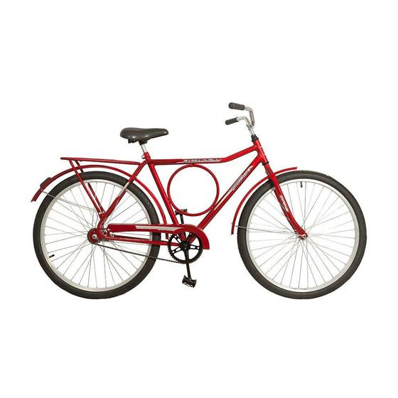 Bicicleta Kls Barra Dupla Cp Aro 26 Rígida 1 Marcha - Vermelho