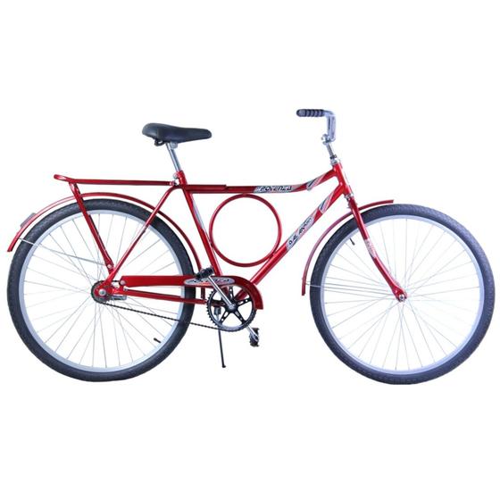 Imagem de Bicicleta Aro 26 Masculina Barra Circular Freio no Pé Potenza Vermelha