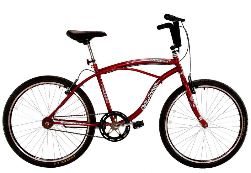 Imagem de Bicicleta Aro 26 Masculina Beach Sem Marcha Vermelha