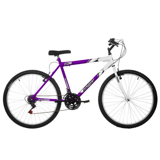 Bicicleta Ultra Bikes Pro Tork Ultra Aro 26 Rígida 18 Marchas - Branco/lilás