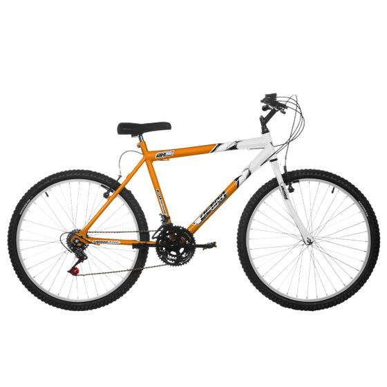 Bicicleta Ultra Bikes Pro Tork Ultra Aro 26 Rígida 18 Marchas - Branco/laranja