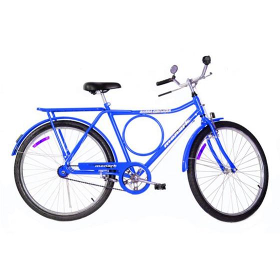 Bicicleta Monark Barra Circular Fv Aro 26 Rígida 1 Marcha - Azul