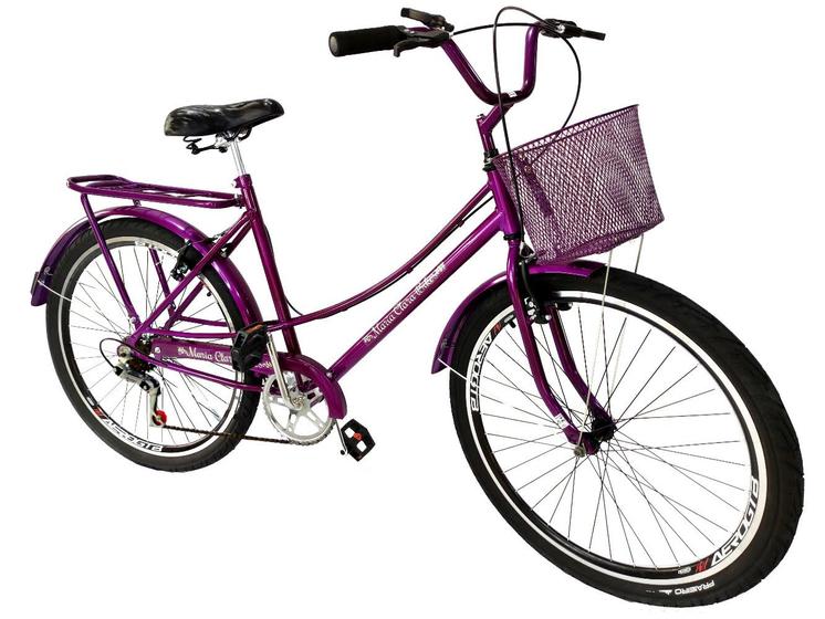 Imagem de Bicicleta aro 26 tpo ceci barra forte 6 marchas violeta mary