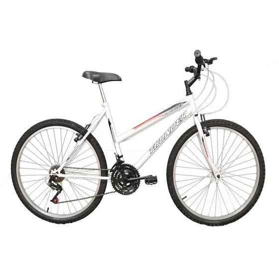 Imagem de Bicicleta Aro 26 Track Bikes Thunder BR Mountain 18 Marchas Branco