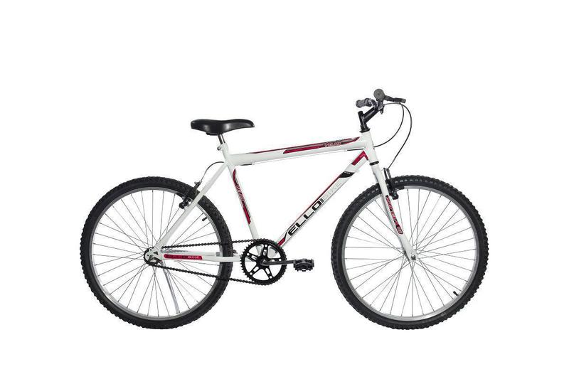 Bicicleta Ello Bike Velox Aro 26 Rígida 1 Marcha - Branco/vermelho