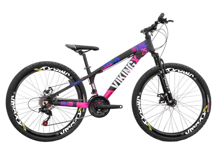 Imagem de Bicicleta Aro 26 Viking Tuff X 25 Freeride Freio a Disco 21 Marchas Grupo Shimano Tourney Suspensão Dianteira