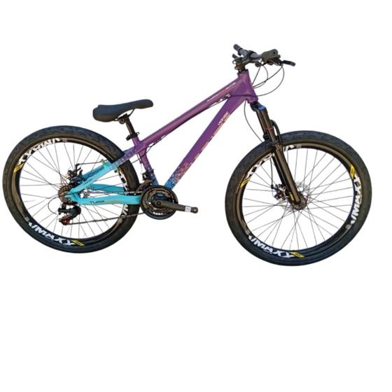 Imagem de Bicicleta Aro 26 Vikingx Tuff 44 21v Cambio Importado Quadro Aluminio Mtb Freeride Suspensão Dianteira