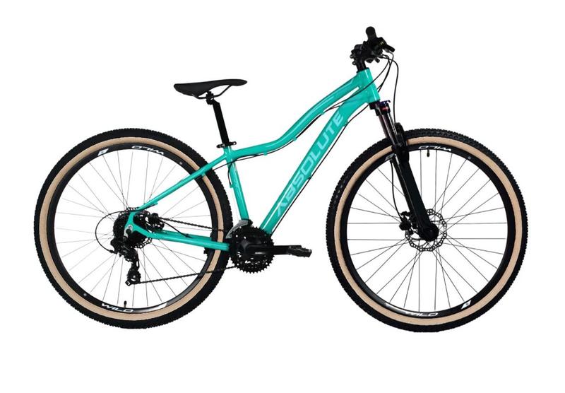 Imagem de Bicicleta Aro 29 Absolute Hera Feminina Câmbios Shimano 24v K7 Freio a Disco Hidráulico Garfo Com Trava Pneu Faixa Bege - Verde