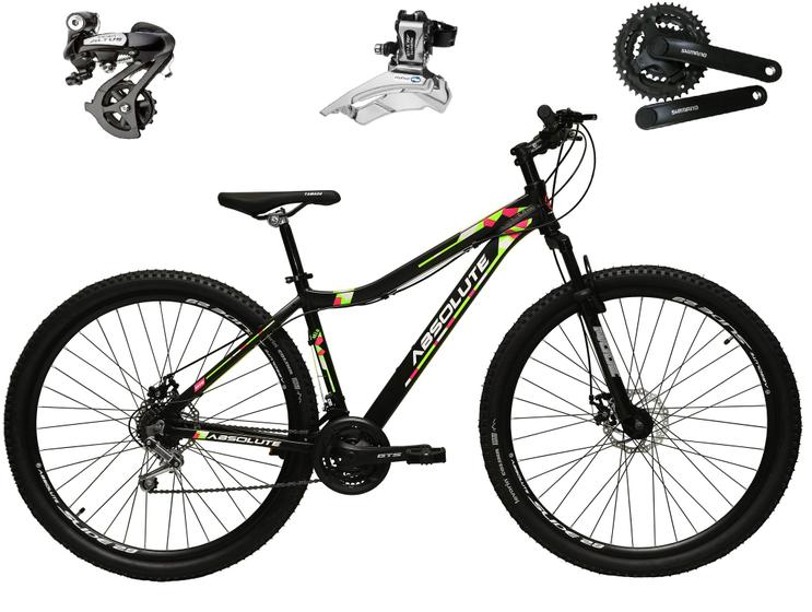 Imagem de Bicicleta aro 29 Absolute Mia 2 Feminina Shimano Altus 24V Freio a Disco Hidráulico Garfo com Trava - Preto