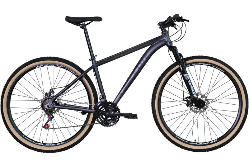 Imagem de Bicicleta Aro 29 Absolute Nero 4 Alumínio 27v Freio a Disco Mecânico Cabeamento Interno Garfo com Suspensão Pneu com Faixa Bege - Grafite