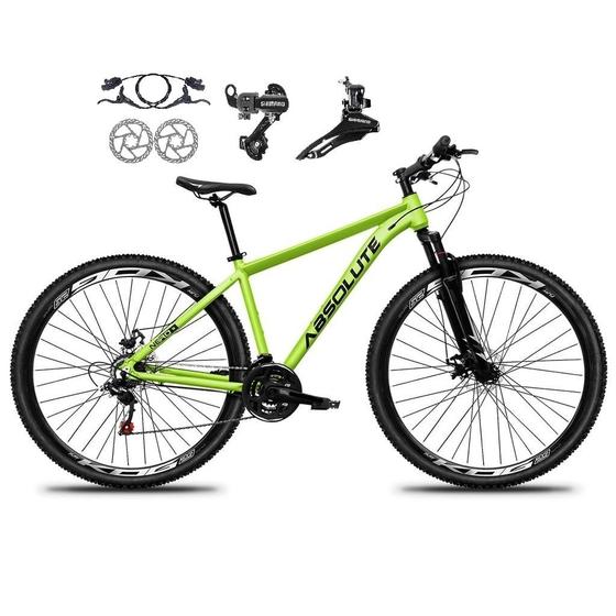 Imagem de Bicicleta Aro 29 Absolute Nero 5 21v Alumínio Câmbios Shimano Freio Disco Hidráulico Garfo Suspensão - Verde