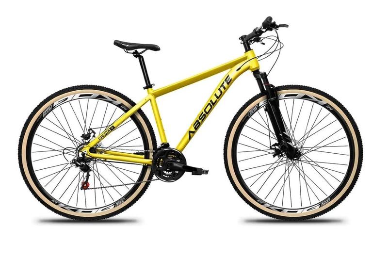 Imagem de Bicicleta Aro 29 Absolute Nero 5 24v Freio A Disco Suspensão Mountain Bike Alumínio Pneu Faixa - Amarelo