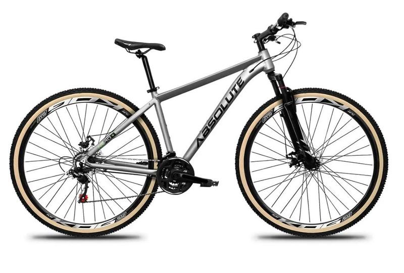 Bicicleta Aro 29 Absolute Nero 5 24v Freio A Disco Suspensão Mountain Bike Alumínio Pneu Faixa - Cinza Menor preço em Bicicleta Aro 29 Absolute Nero 5 24v Freio A Disco Suspensão Mountain Bike Alumínio Pneu Faixa - Cinza