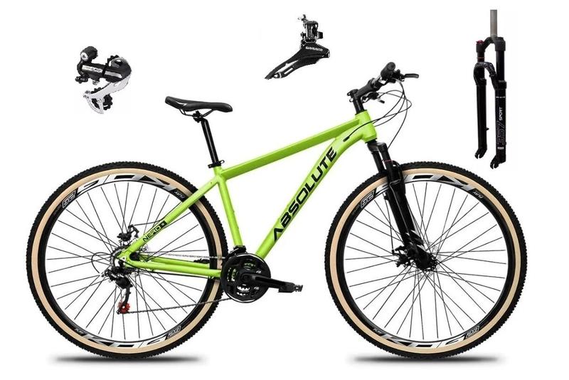 Imagem de Bicicleta Aro 29 Absolute Nero 5 Câmbio Shimano 24v Acera K7 Garfo Trava Freio a Disco com Pneu Faixa