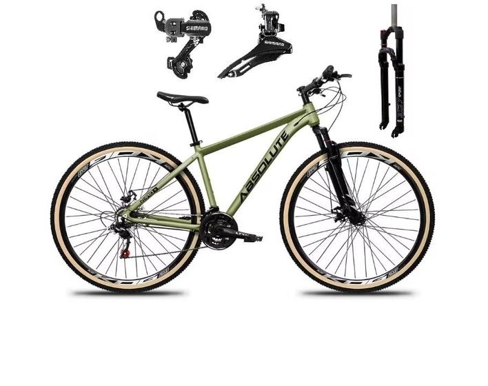 Imagem de Bicicleta Aro 29 Absolute Nero 5 Câmbios Shimano 24v Garfo com Trava no Ombro com Pneu Faixa