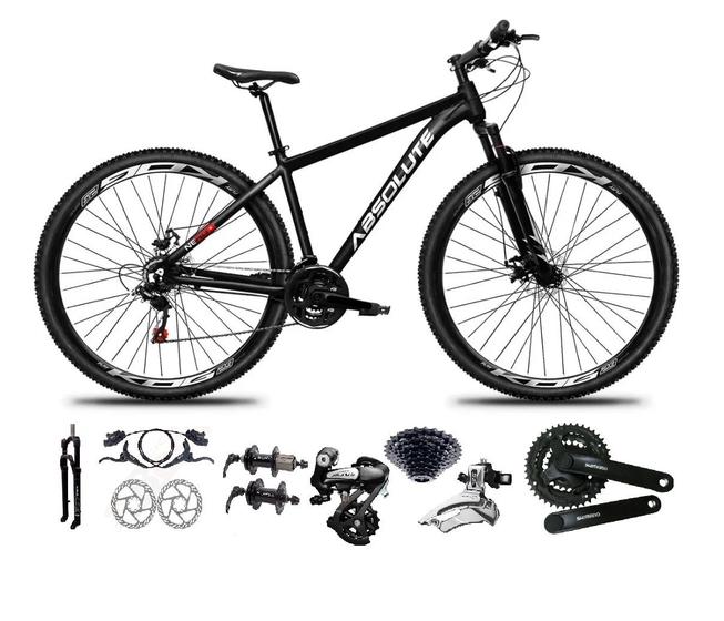 Imagem de Bicicleta Aro 29 Absolute Nero 5 Shimano Altus 24v Freios Hidráulicos Garfo com Trava - Pretp