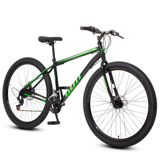 Imagem de Bicicleta aro 29 Aço Carbono Preto e Verde Gott Cronos Freio A Disco 21V