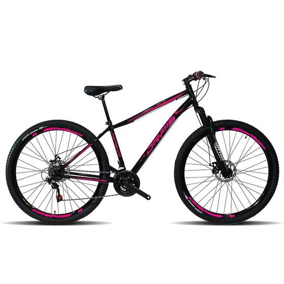 Bicicleta Drais Aro 29 Susp. Dianteira 21 Marchas - Preto/rosa