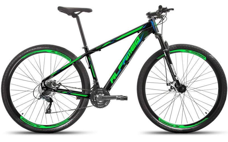 Bicicleta Alfameq Nx Disc T17 Aro 29 Susp. Dianteira 21 Marchas - Preto/verde