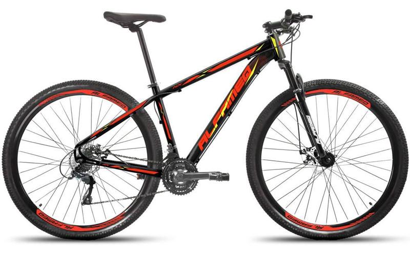 Bicicleta Alfameq Nx Disc T19 Aro 29 Susp. Dianteira 21 Marchas - Preto/vermelho