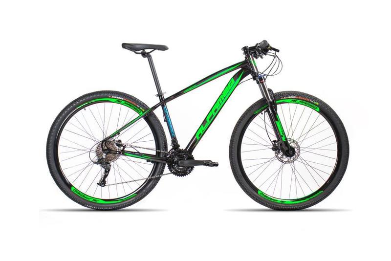 Bicicleta Alfameq Tirreno Disc H T17 Aro 29 Susp. Dianteira 24 Marchas - Preto/verde