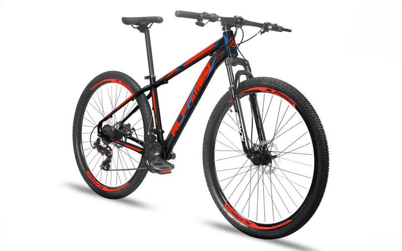 Bicicleta Alfameq Nx Disc T17 Aro 29 Susp. Dianteira 24 Marchas - Preto/vermelho