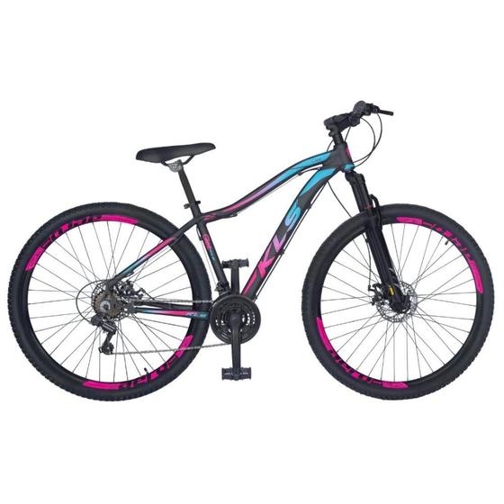 Imagem de Bicicleta Aro 29 Alumínio KLS Glee Ezfire Câmbios Shimano Freio Disco Mtb 21V Feminina